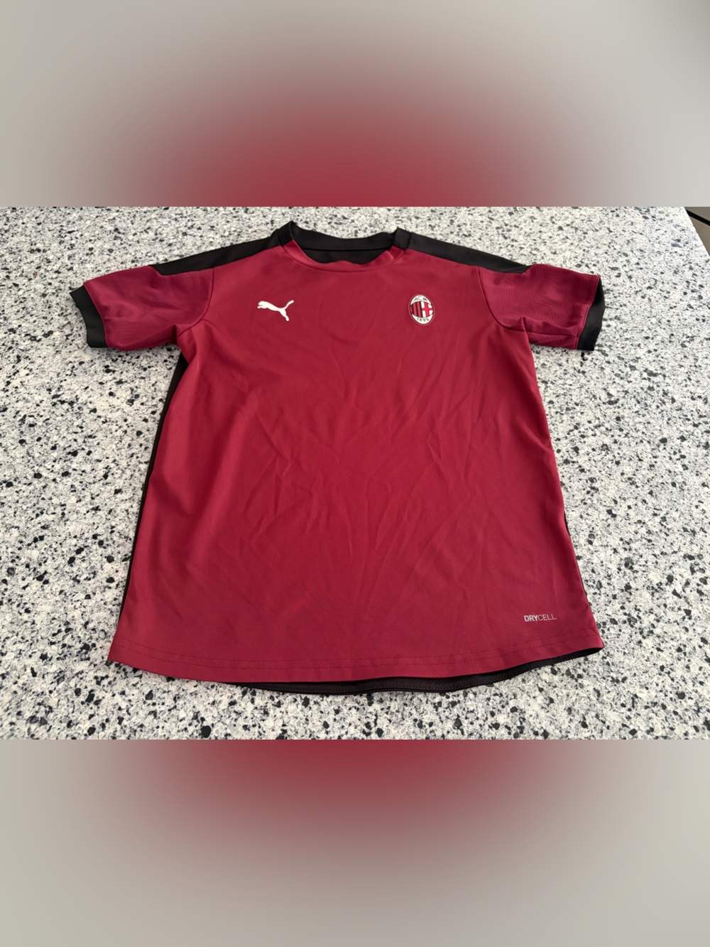 2021 Puma AC Milan Red Short Sleeve Training Top Jersey Youth Medium